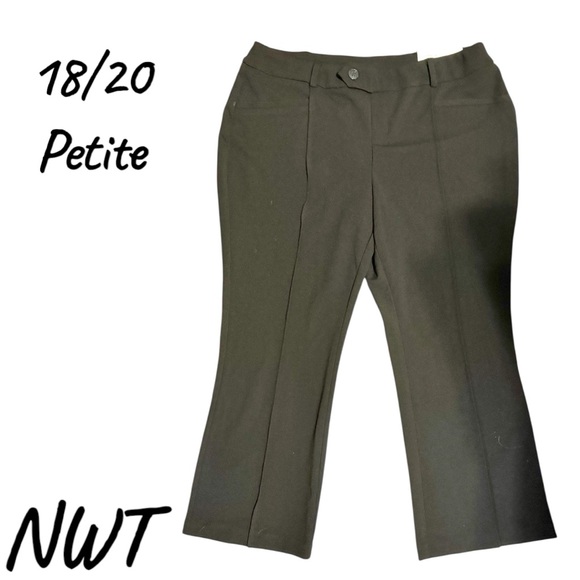 Cato Pants - NWT  BLACK Hi-Rise Flare Pants  Career/Professional/Office 18/20 PETITE   #O